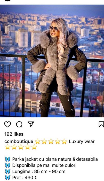 Parka cu blana naturala