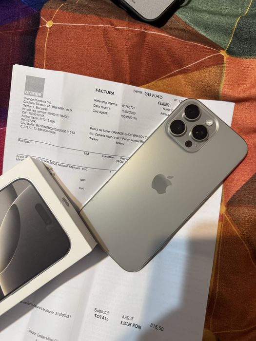 Iphone 16 pro max 256gb factura garantie 02.2027