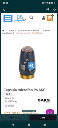Capsula microfon PA AKG CK31