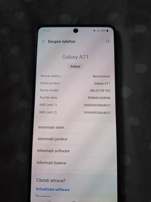 Vand telefon samsung A71