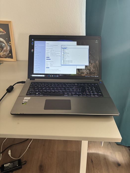 Laptop Clevo Gaming• 17,3” Full HD• i5-6300H• 12gb ram•SSD •Nvidia Gtx