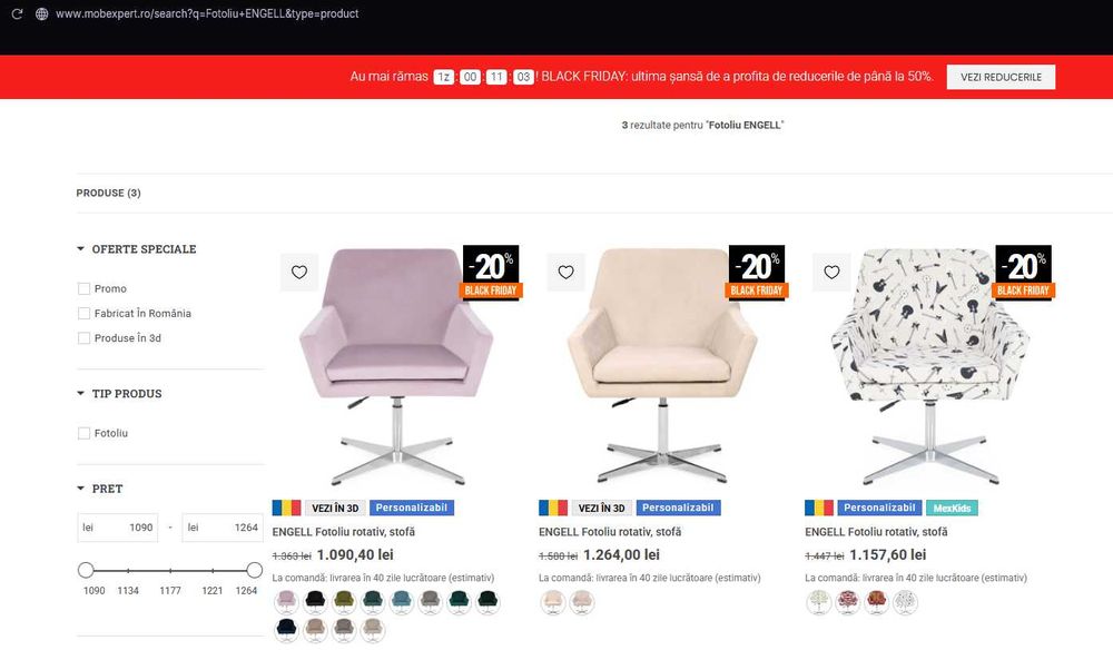 Scaun mov de birou Mobexpert - (Ofer transport pe raza jud Iasi)