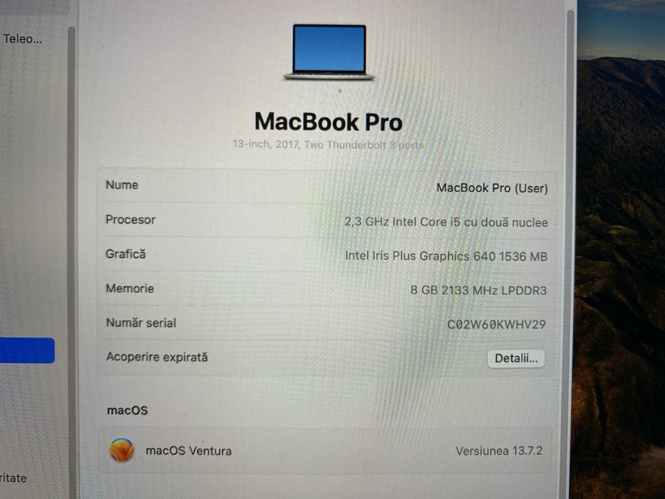 Macbook Pro 13” 2017