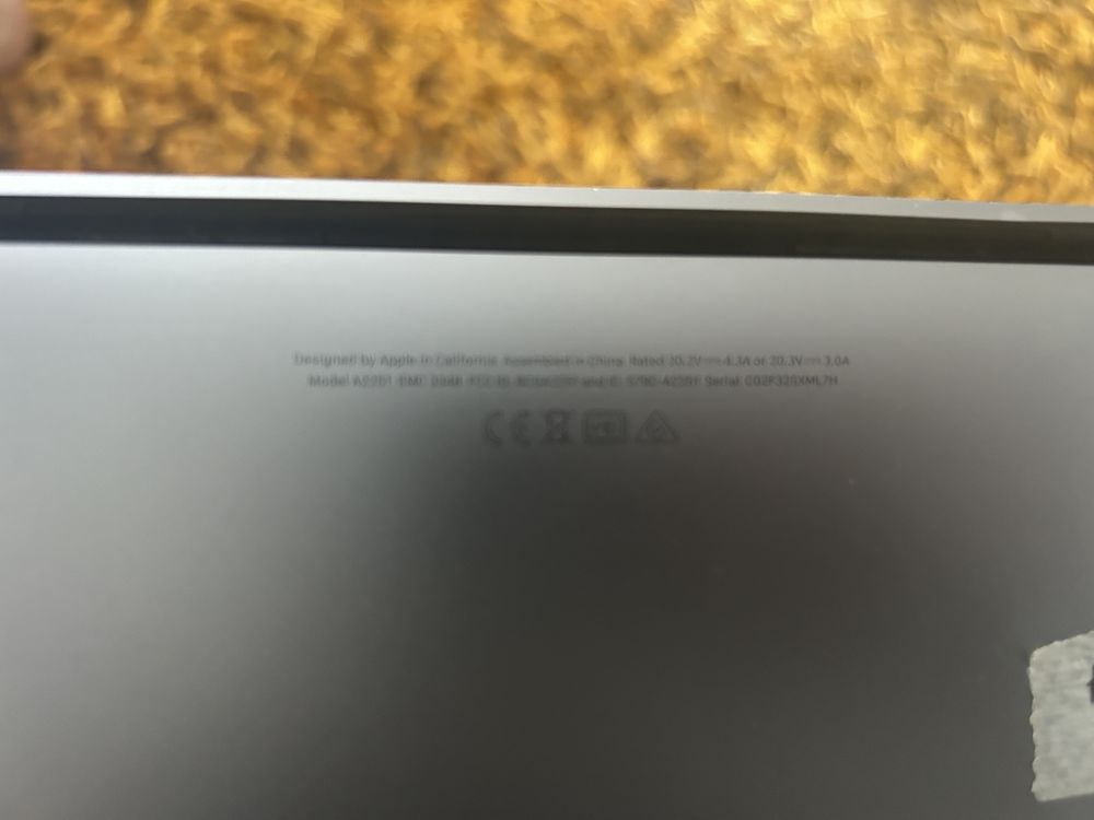 MacBook Pro 512gb озу 16 не рабочий. А2251