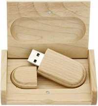 Дървена флашка 16ГБ USB 3.0, с кутийка, подходяща за подарък