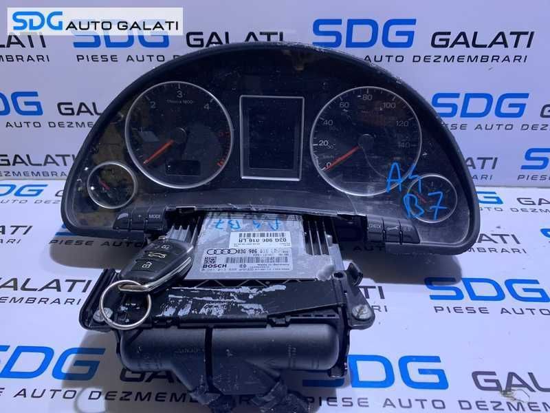 Kit Pornire ECU Calculator Motor Cip Cheie si Ceas Ceasuri Bord Audi A4 B7 2.0 TDI BRE 2005 - 2008 Cod 03G906016LR 0281013888 [LC1335]