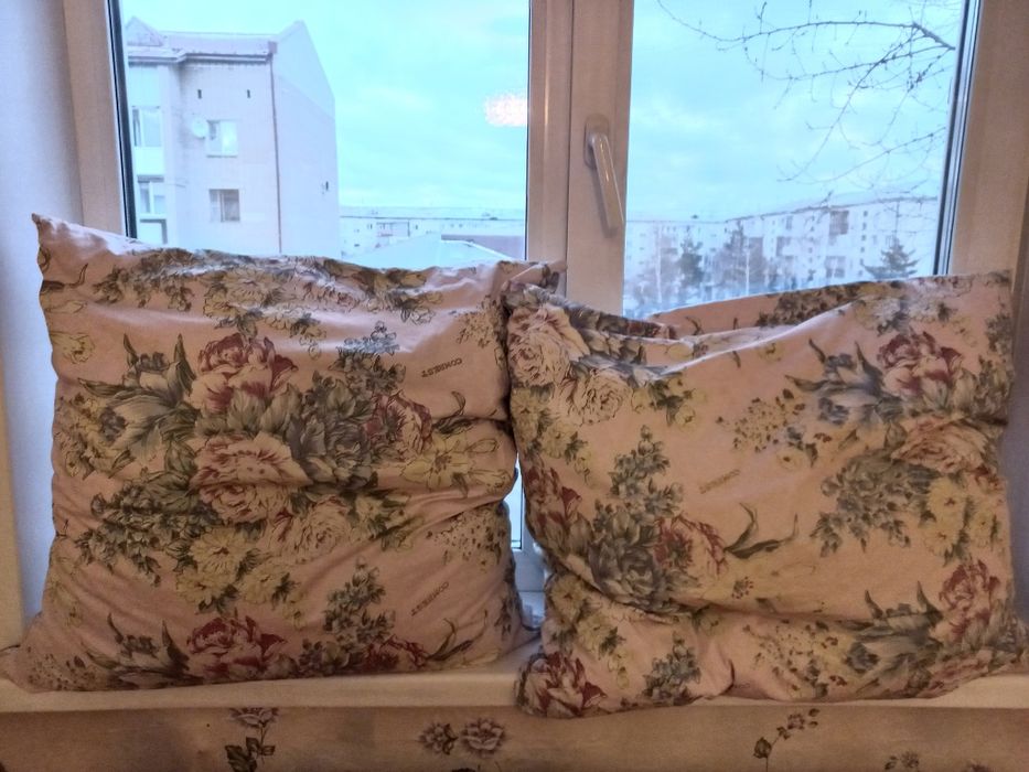 Подушки пуховые 2 штуки за 5000тг