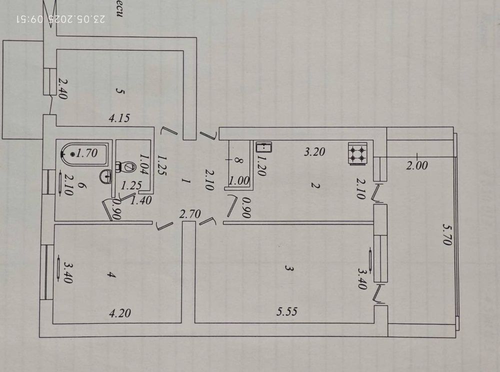 Продается 3-х комнатная квартира кирпич Ц-1 BON Мирзоулугбекский раойн