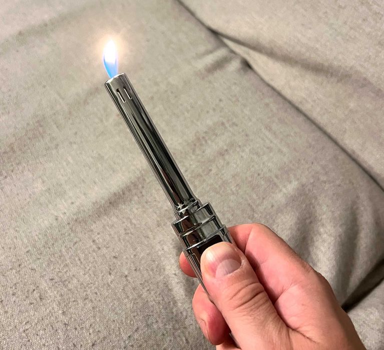 Bricheta metalica Bodum inox cromat grea eleganta reincarcabila gaz