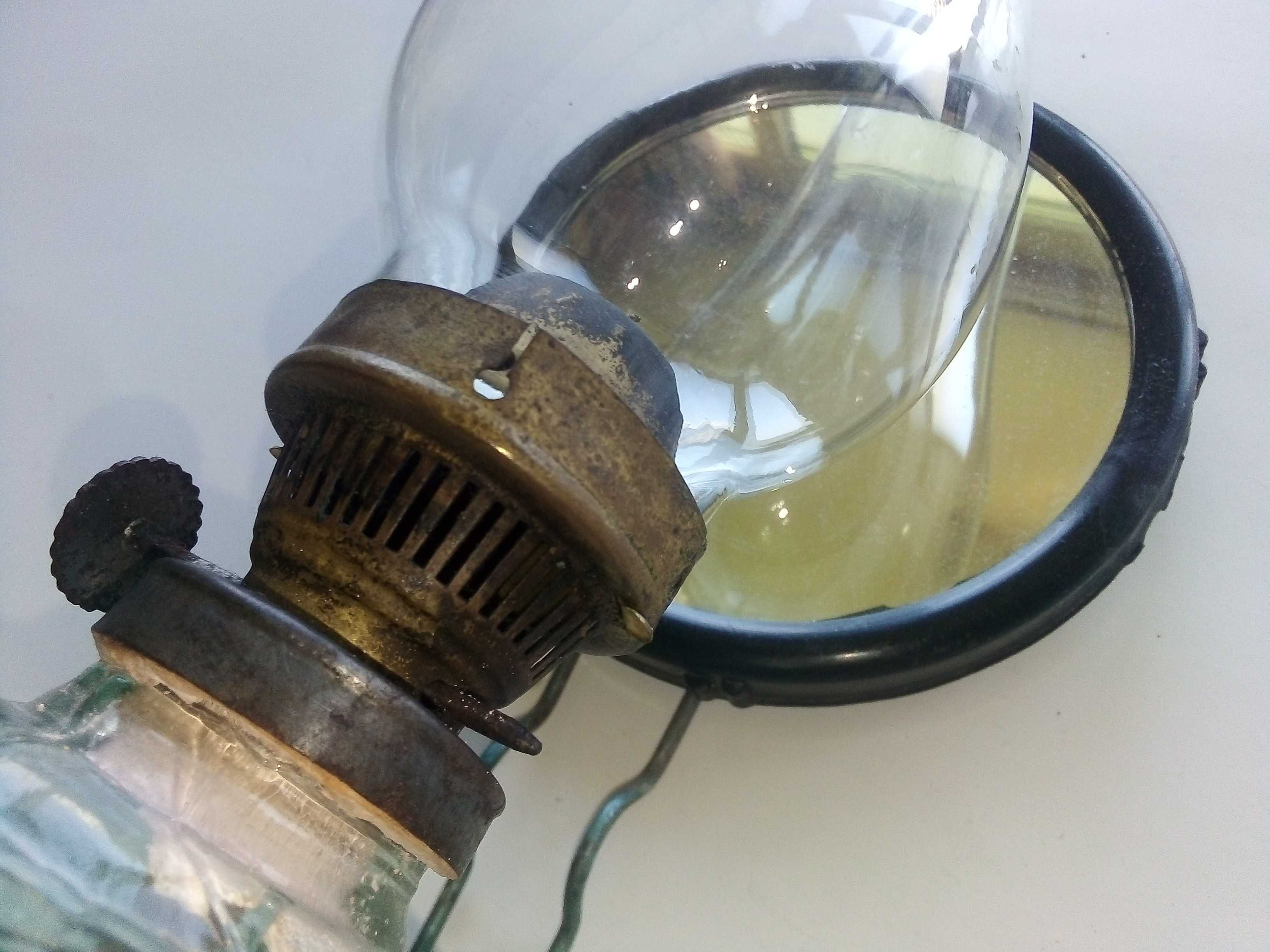 Стара газена лампа,голяма /№8/ комплект със стъклото.
