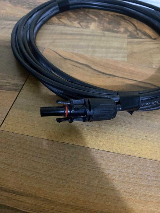 Соларни кабели (червен и черен) + удължителен кабел – използвани