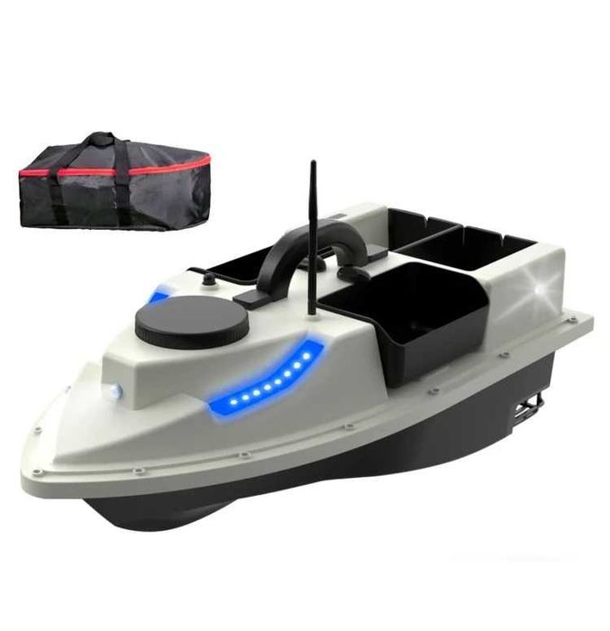 Лодка за захранка с GPS Flytec D19 – Бяла, 12000 mAh, 4 контейнера