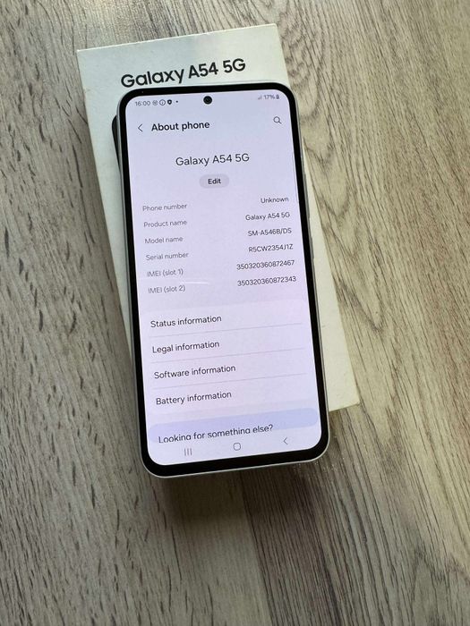 Vand Sau Schimb Samsung Galaxy A54 5G White 128Gb Dual Sim Nou !!