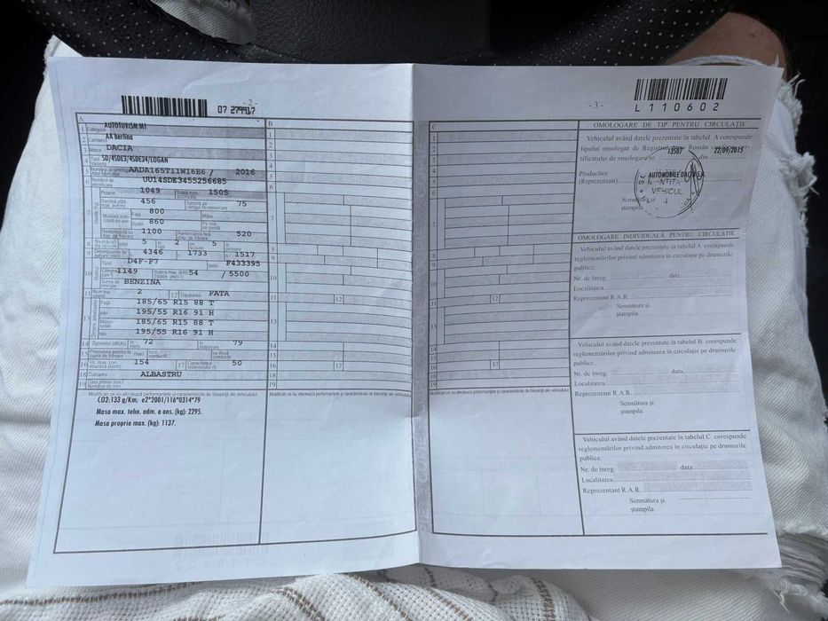 Vand DACIA LOGAN, 1.2 benzina, 2016