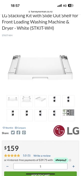 Kit suprapunere uscator LG cu raft retractabil