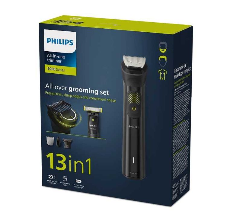 Комплект OneBlade & Тример за брада и коса 13 в 1 Philips MG9530/15
