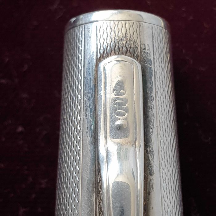 Сребърни химикалка и писалка със златен писец 14к Warranted