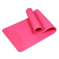 Коврик для йоги розовый