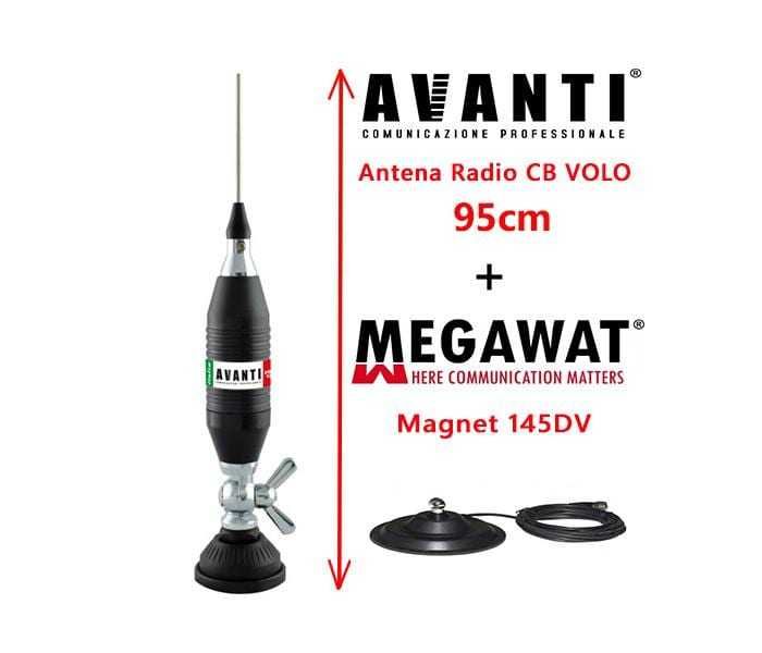 Antena CB + Baza Magnetica + Prindere Fluture Rabatabila + Cablu Talpa