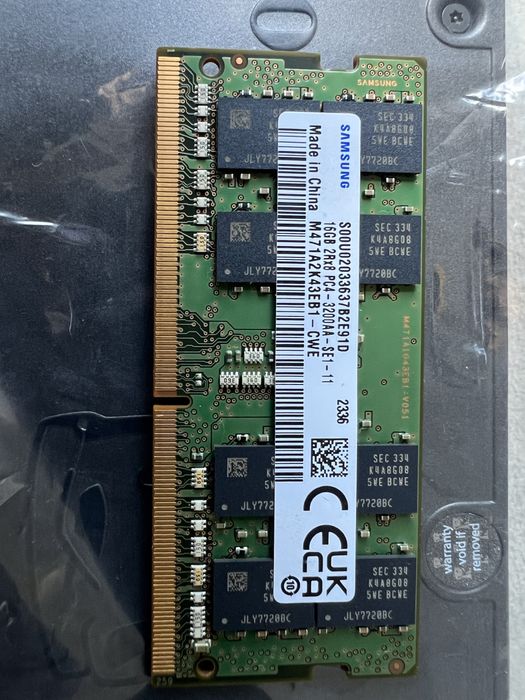 Samsung 16GB DDR4 SO-DIMM (ноутбучная память).