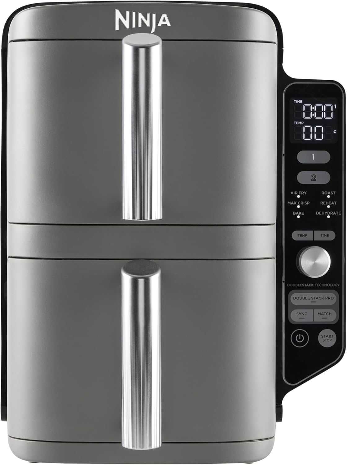 Air Fryer Ninja Double Stack XL, две чекмеджета,4 нива на готвене 9,5L