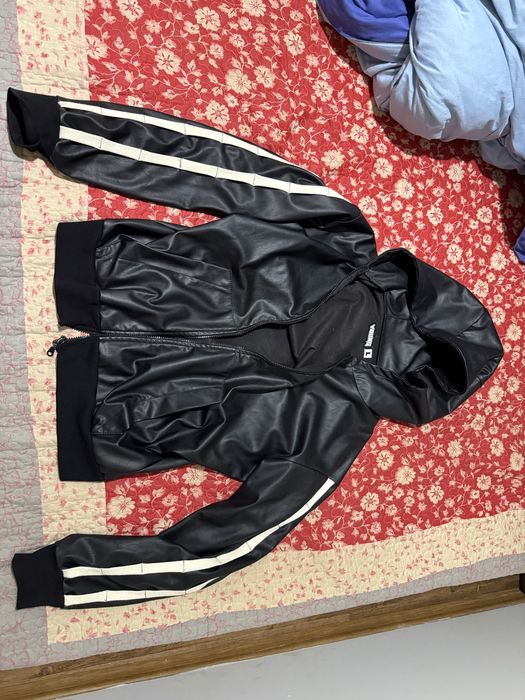 Hanorac din piele Young rich white