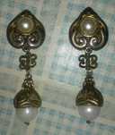 Серёжки золотистые, клипсы