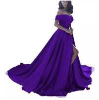 Продам нарядное фиолетовое платье со шлейфом