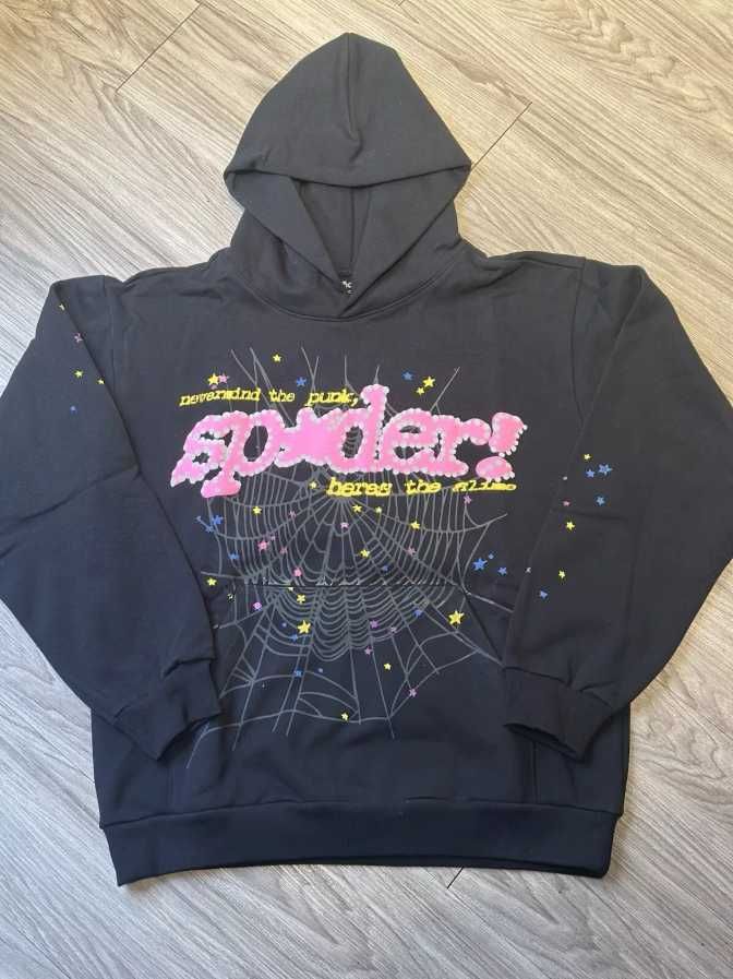Sp5der PINK V2 Hoodie (Black)