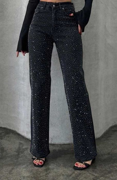 Красиви дънки с камъни р-р ХЛ