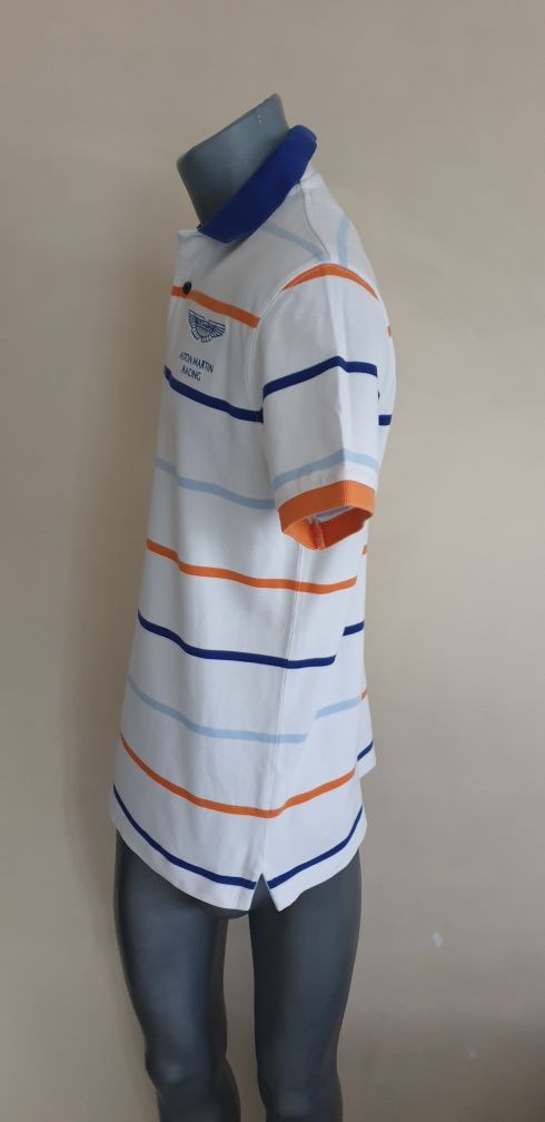 Hackett Aston Martin Pique Cotton Mens Size M ОРИГИНАЛ! Мъжка тениска!
