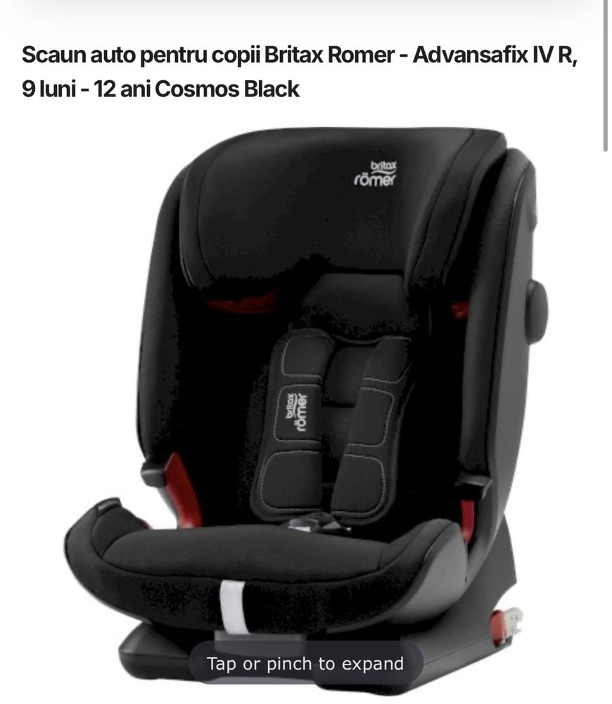 Scaun auto Britax Romer Advansafix IV R 9 luni-12 ani
