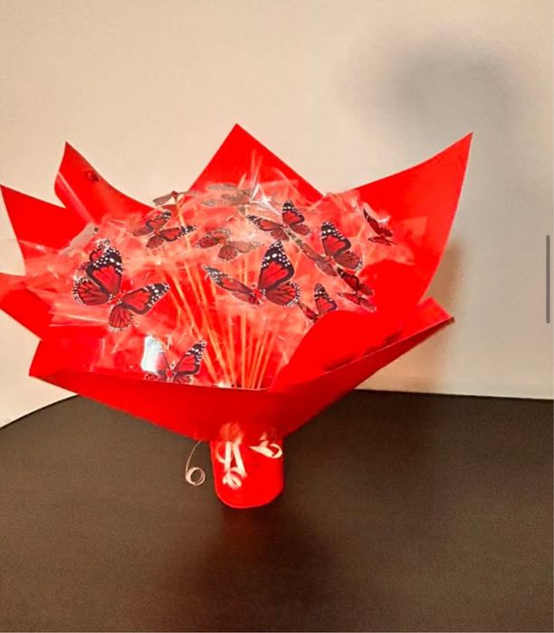 Buchet fluturi cu lumini LED - Handmade, decor deosebir lucrate manual