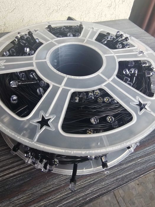 Instalație Alb Rece tip LED Crăciun, 100 M, 500 LED, interior/exterior