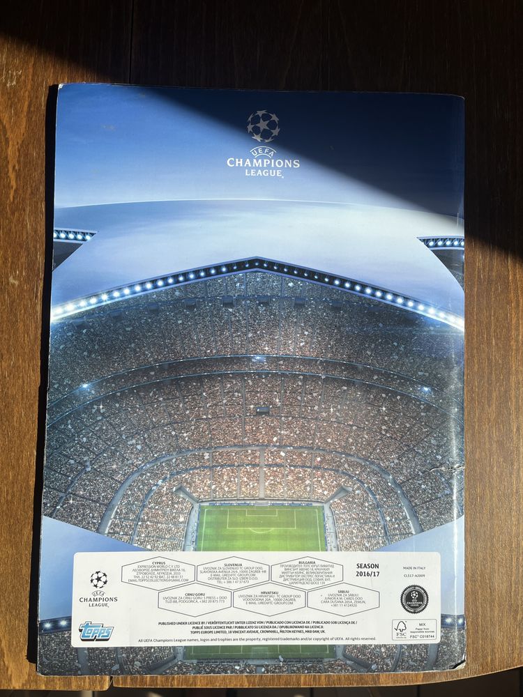 Champions League 2016/2017 напълно попълнен албум