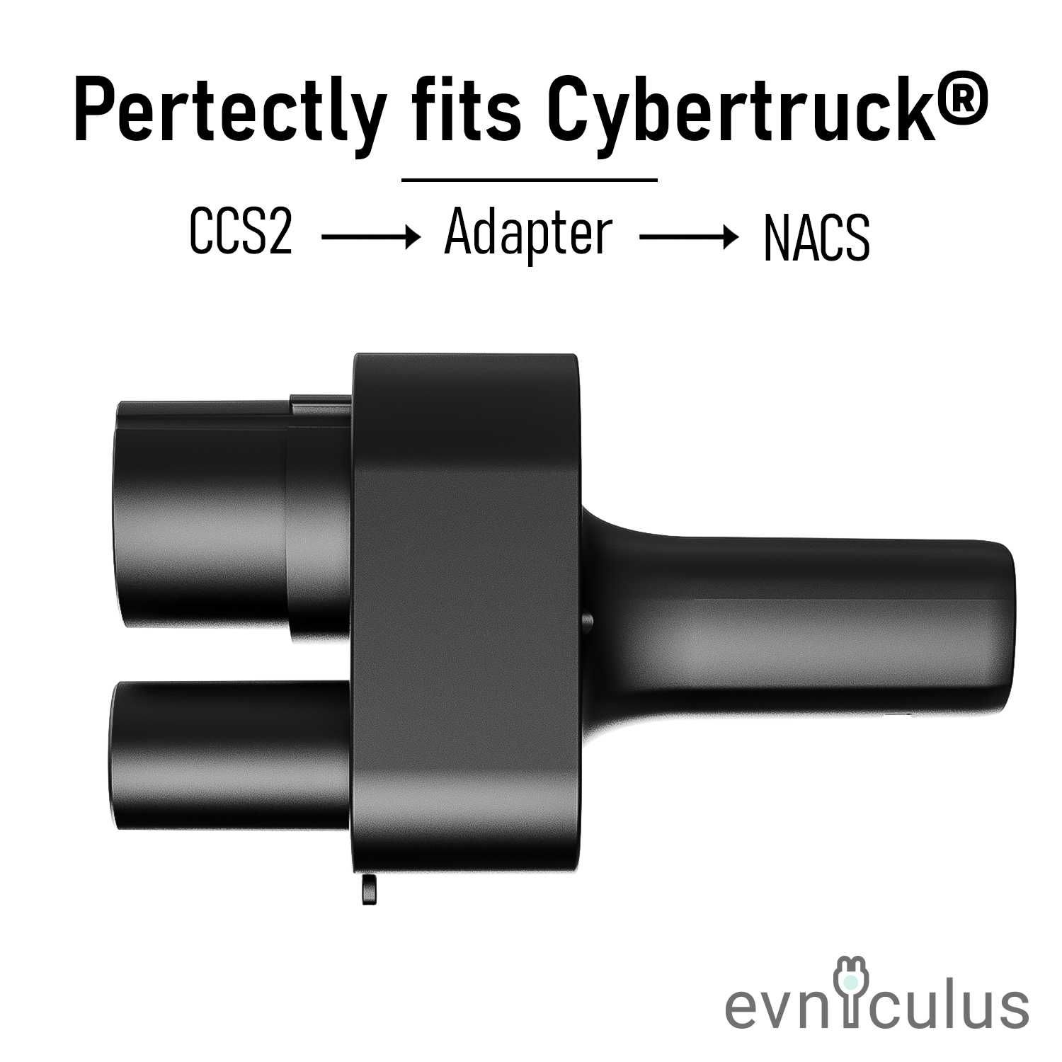 Адаптер CCS2 - Tesla Cybertruck DC+AC 400 kW/ 11 kW Тесла Преходник