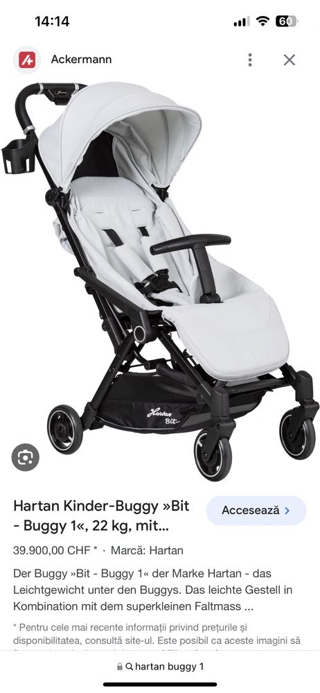 Carucior bebelus Hartan Buggy1