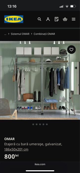 Dressing/ cuier depozitare haine ikea