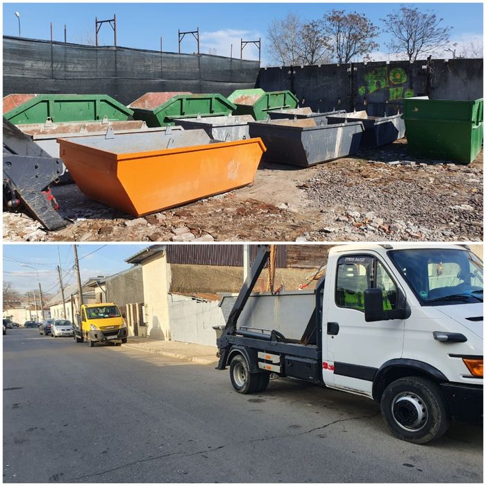 Container moloz gunoi transport moloz nisip pietriș debarasari pământ