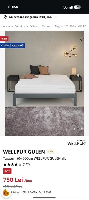 Topper saltea 160x200