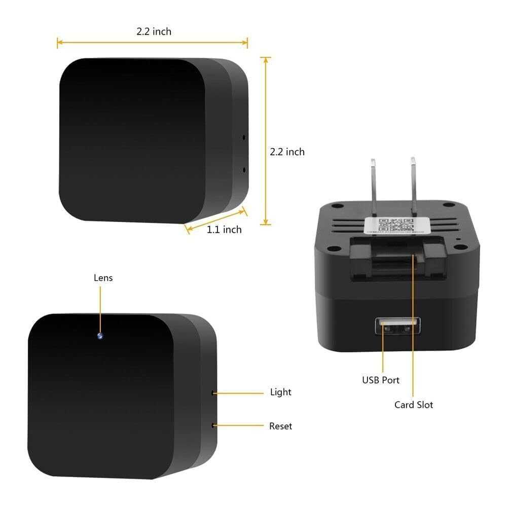 Camera Spion WIFI, USBW-IR Ascunsa in Incarcator USB , Vedere Nocturna