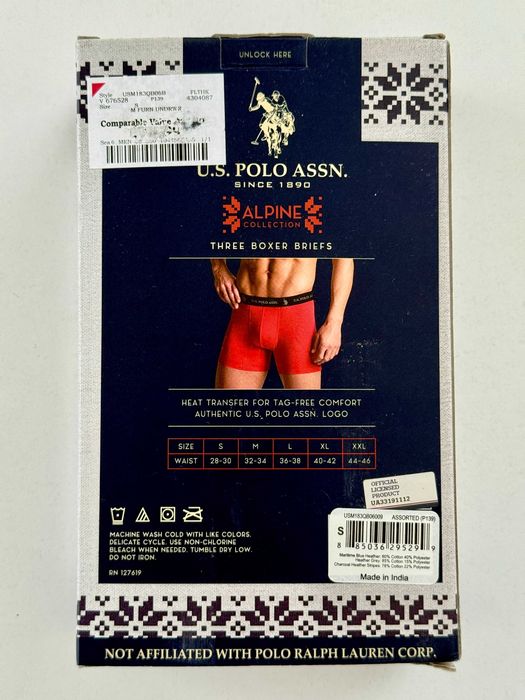 Set 3 perechi boxeri U.S. Polo ASSN noi, in cutie, originali, din SUA