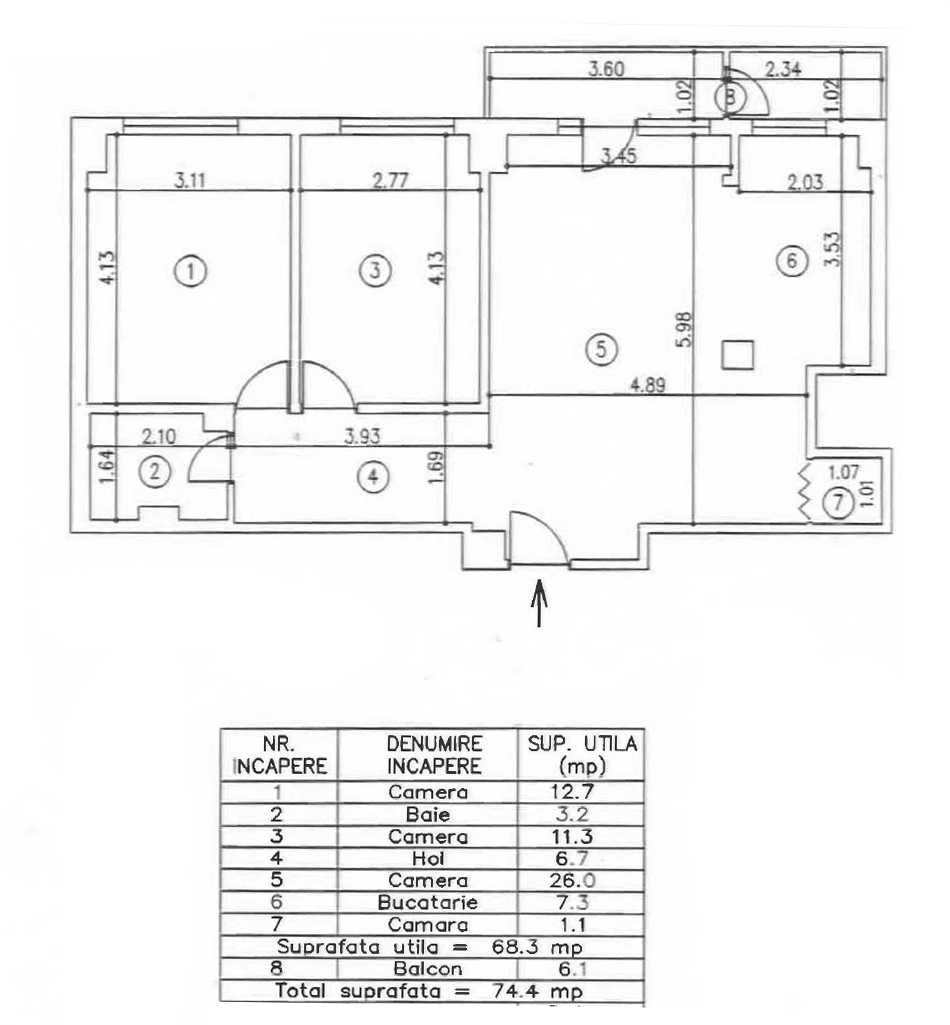 Apartament 3 Camere, decomandat, open-space, Berceni, Alex. Obregia