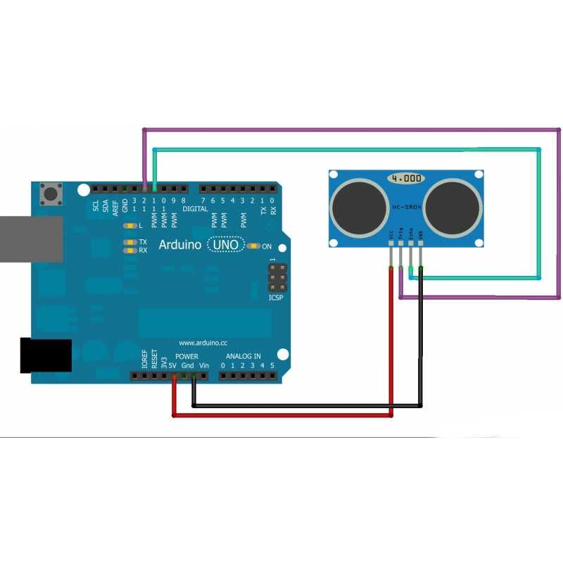 Для Arduino дальномер ультразвуковой (датчик расстояния) HC-SR04