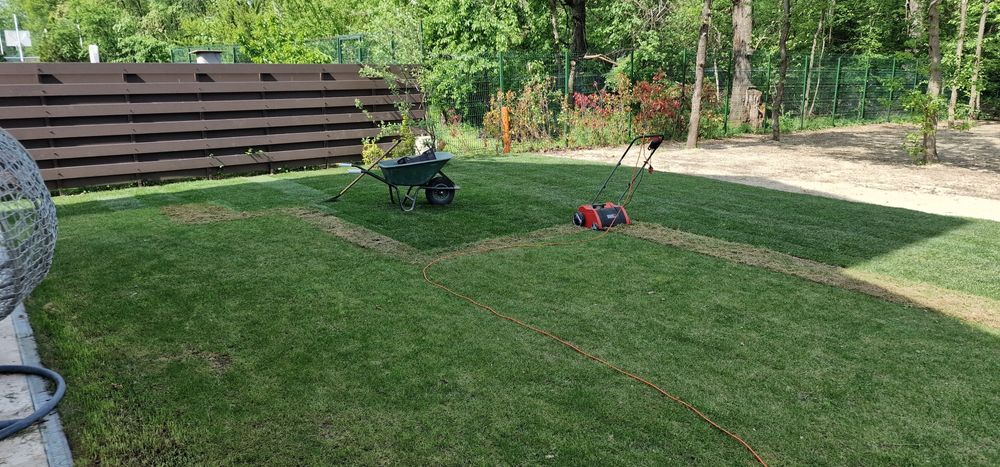 Amenajări grădini: Irigații Hunter, Gazon, Piatra Albă, Fertilizare.