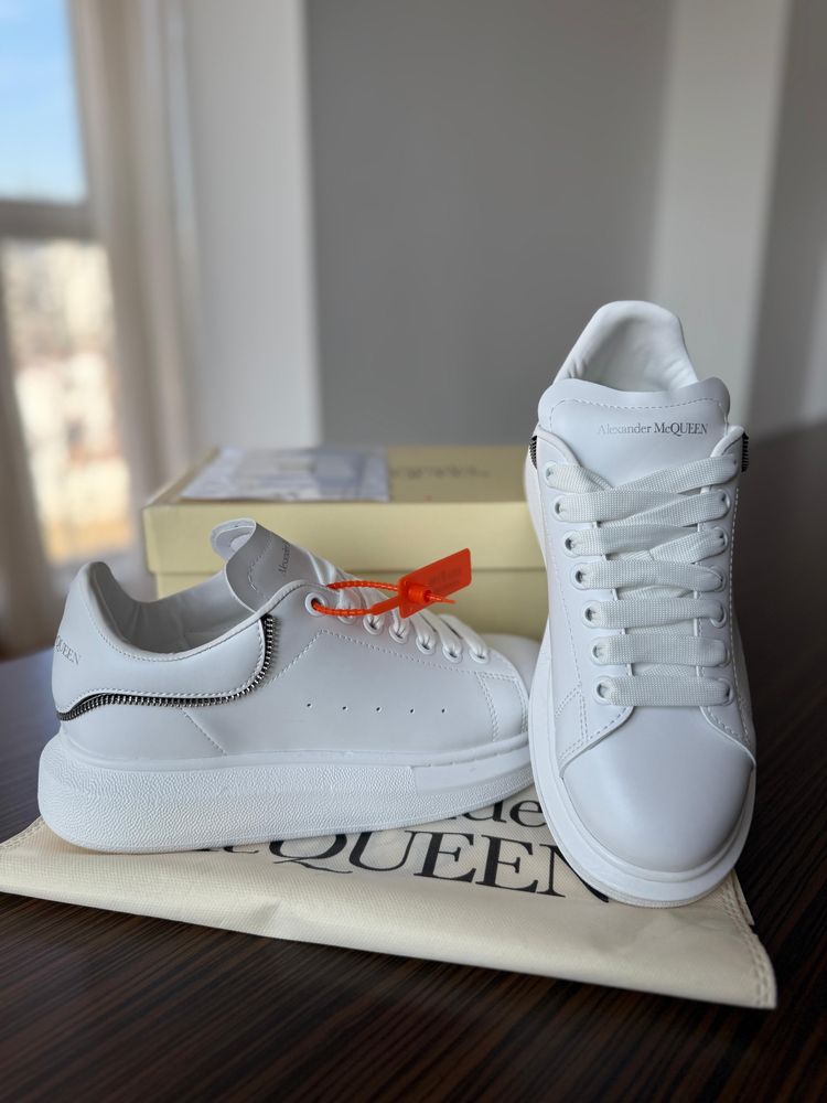 Adidasi Alexander Mc Queen Zipper Full White