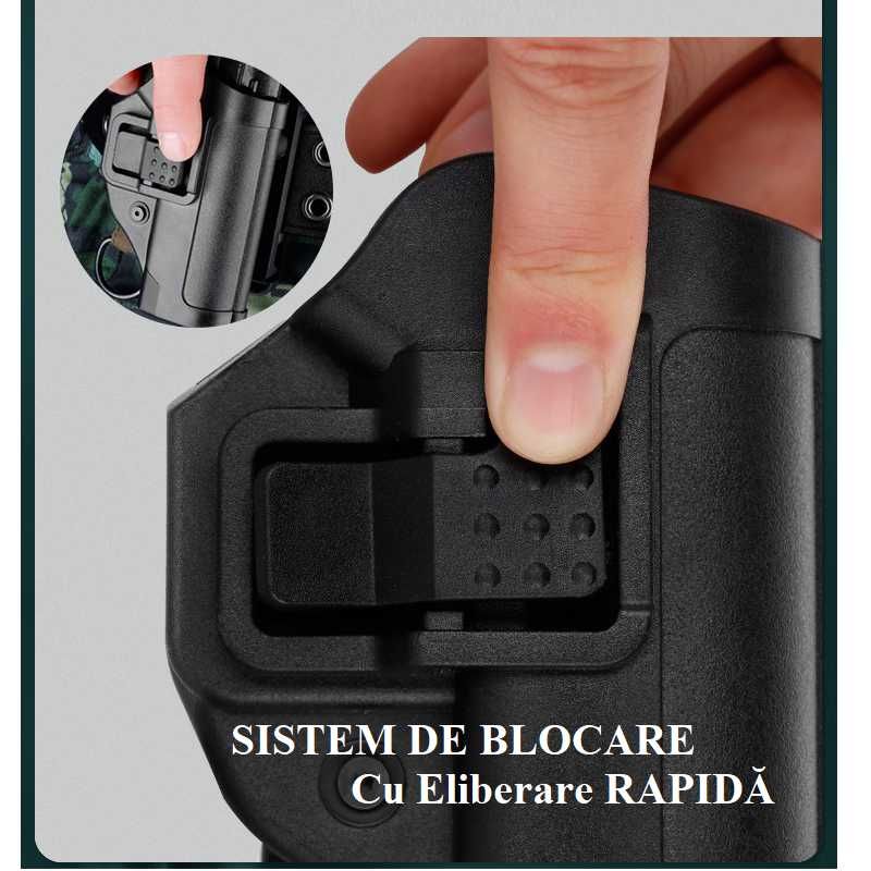 Holster Toc Pistol CARPATI cu Prindere pe Centura Ajustabil