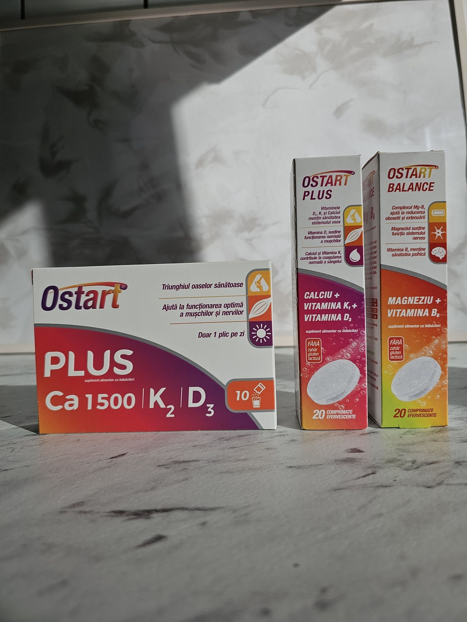 Ostart Plus calciu 1500 vitamina K2 D3 Fiterman - Nou sigilat