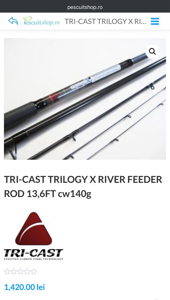 TriCast Trilogy X River feeder 13,6FT cw140g