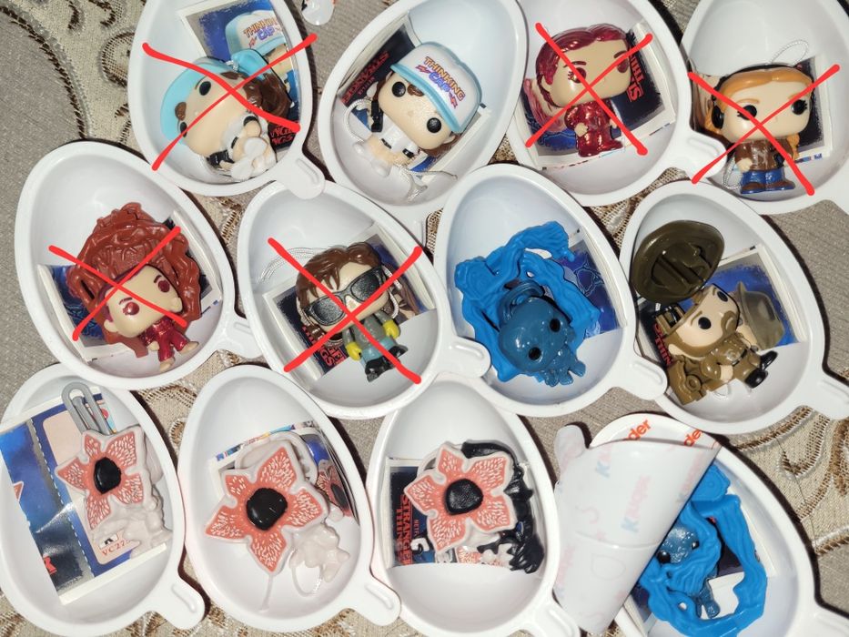 Обмен/продажа фигурок kinder joy funko pop stranger things